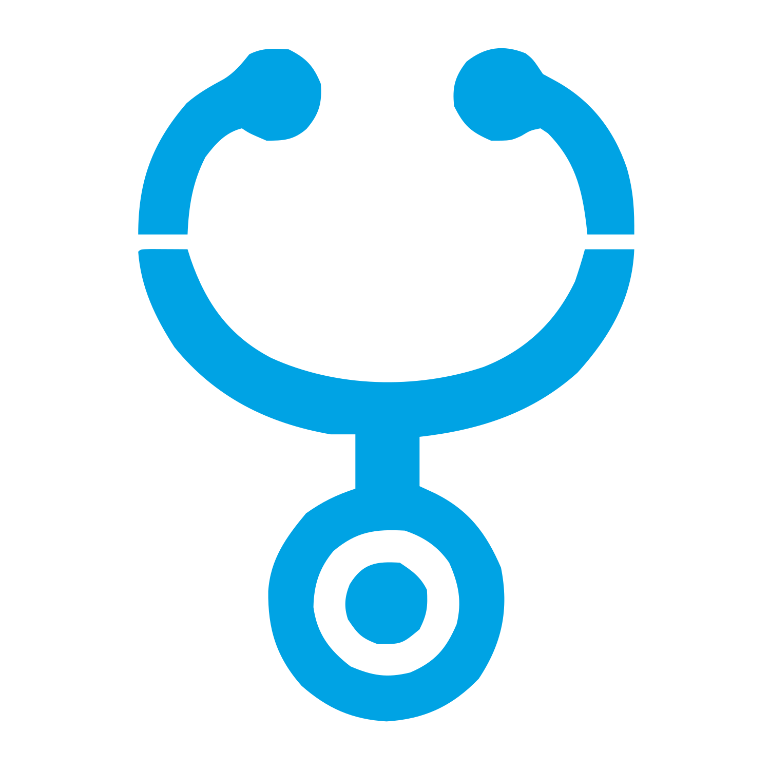 Bold Stethoscope Circle Logo #00a3e4