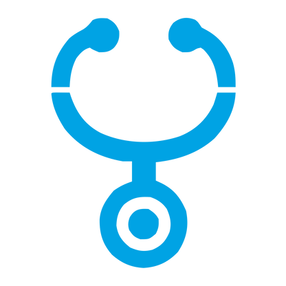 Bold Stethoscope Circle Logo #00a3e4