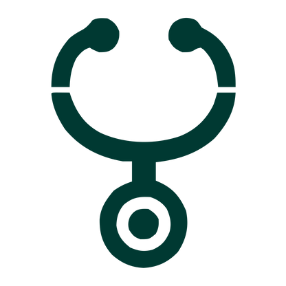 Bold Stethoscope Circle Logo #003932