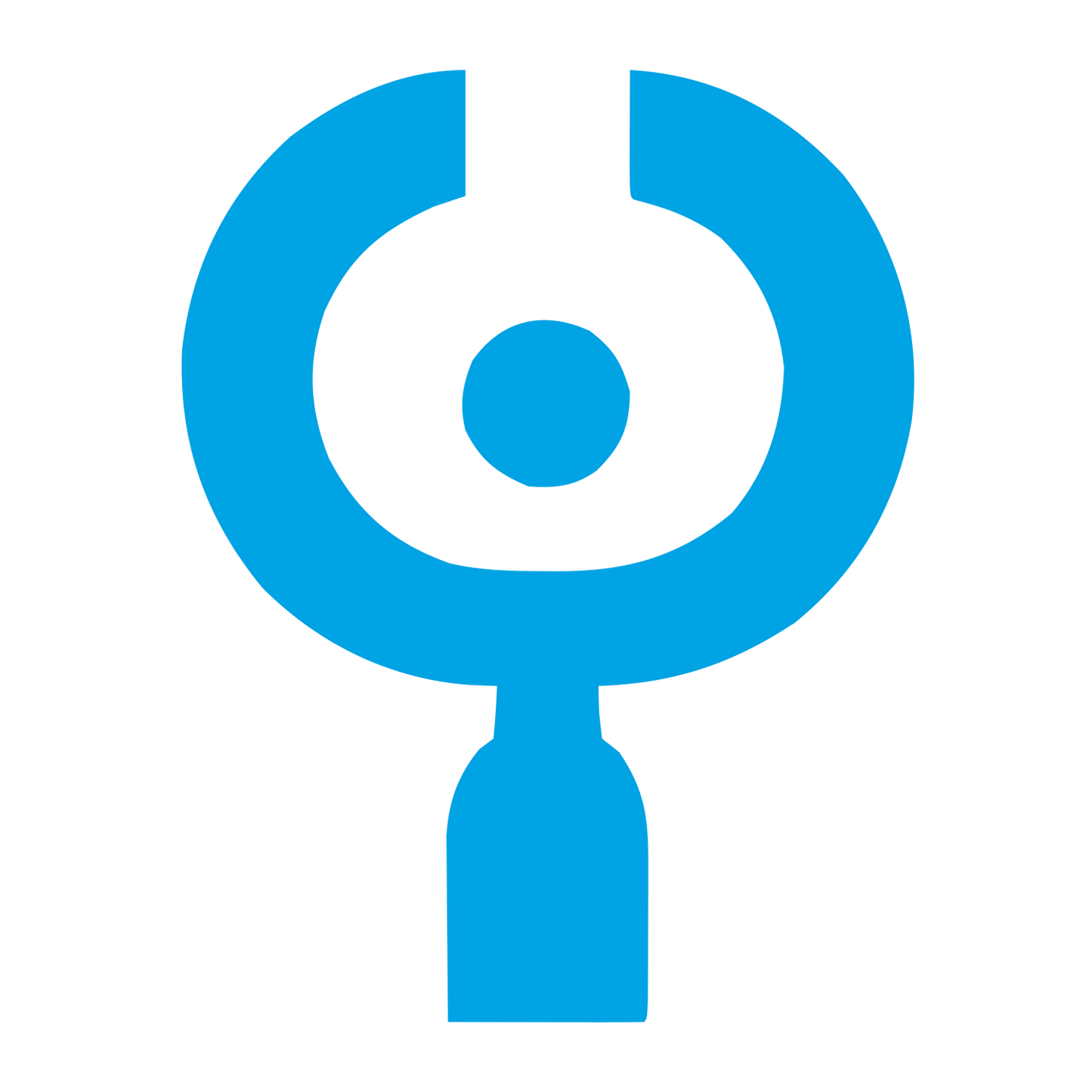 Stethoscope Bold Geometric Logo #00a3e4
