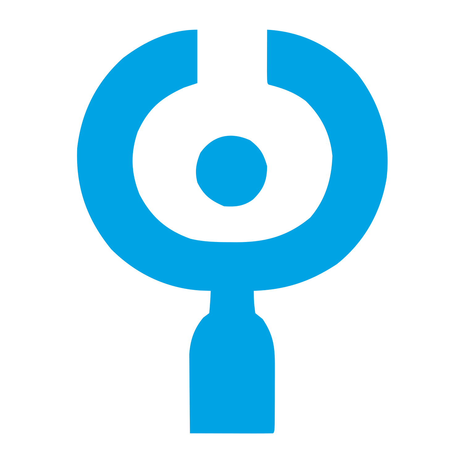 Stethoscope Bold Geometric Logo #00a3e4