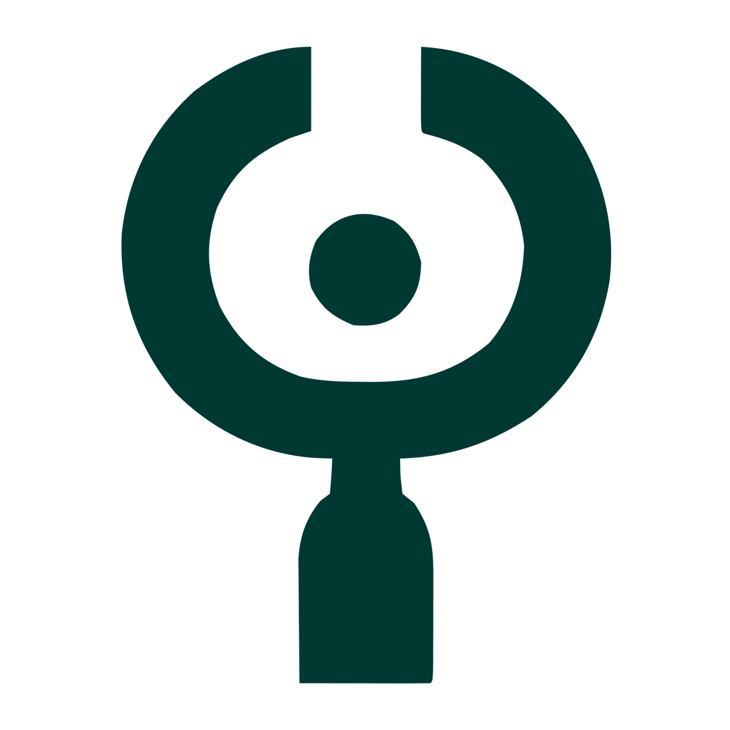 Stethoscope Bold Geometric Logo #003932