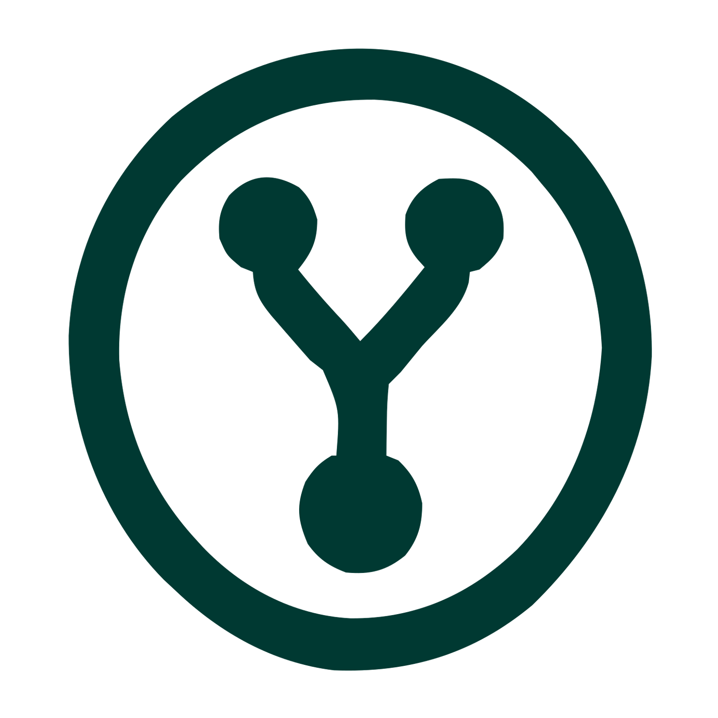 Git Fork Branch Logo #003932