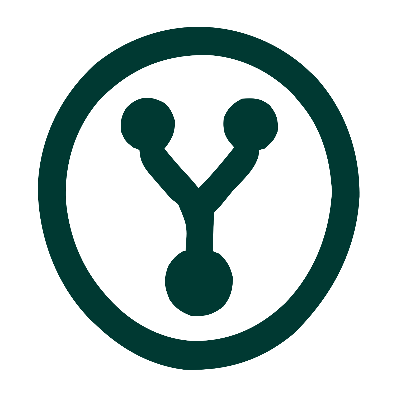 Git Fork Branch Logo #003932