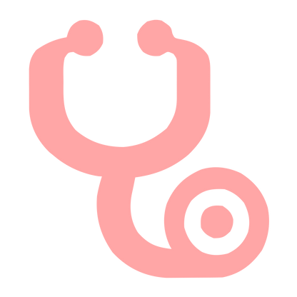Bold Stethoscope Circle Logo #ffa6a6