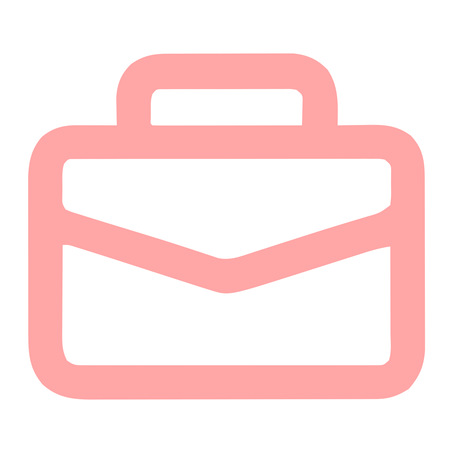 Monoline Briefcase Logo #ffa6a6