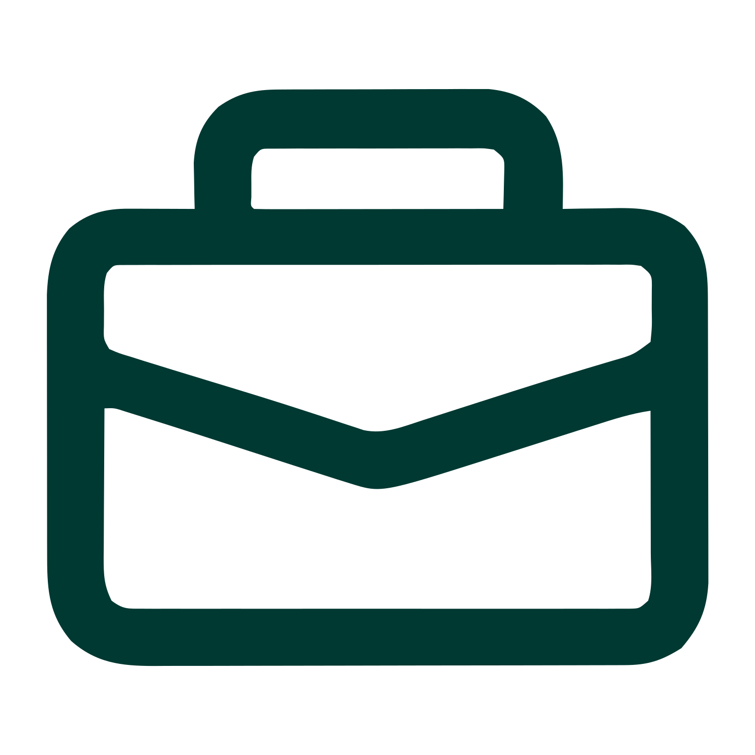 Monoline Briefcase Logo #003932