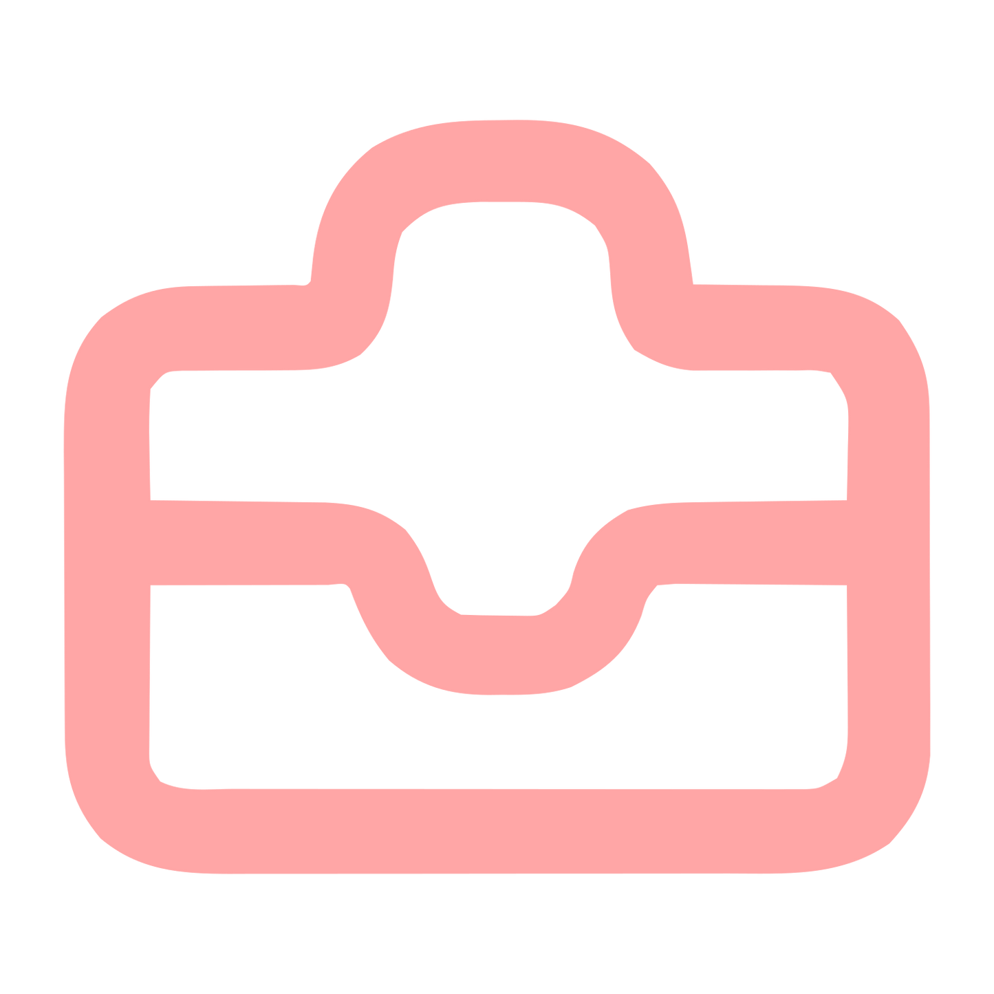 Monoline Medical Briefcase Logo #ffa6a6