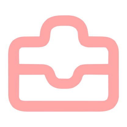 Monoline Medical Briefcase Logo #ffa6a6
