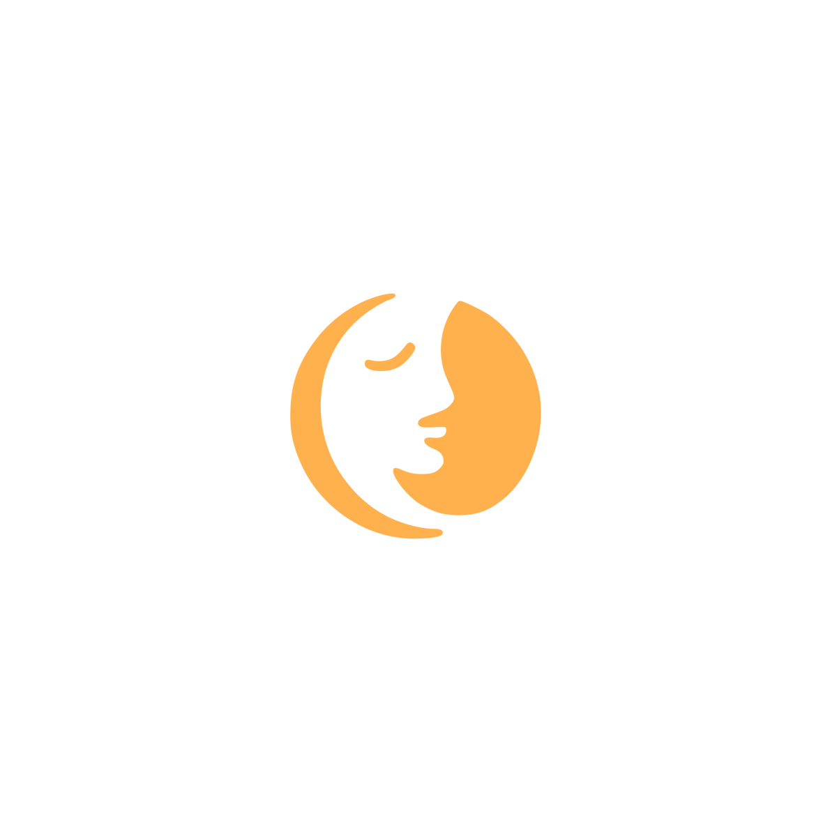 Face Moon Logo #FFB14E
