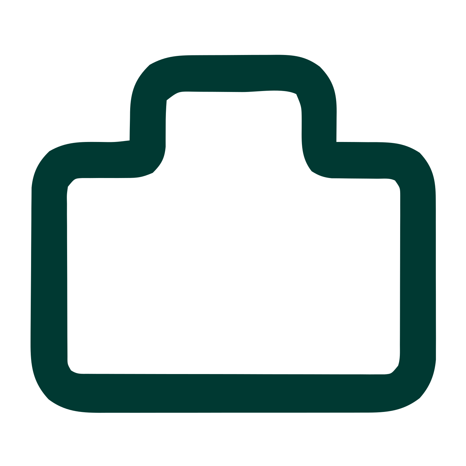 Monoline Briefcase Logo #003932