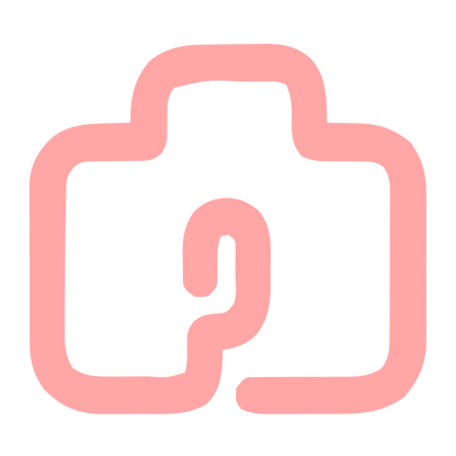 Monoline Camera Logo #ffa6a6