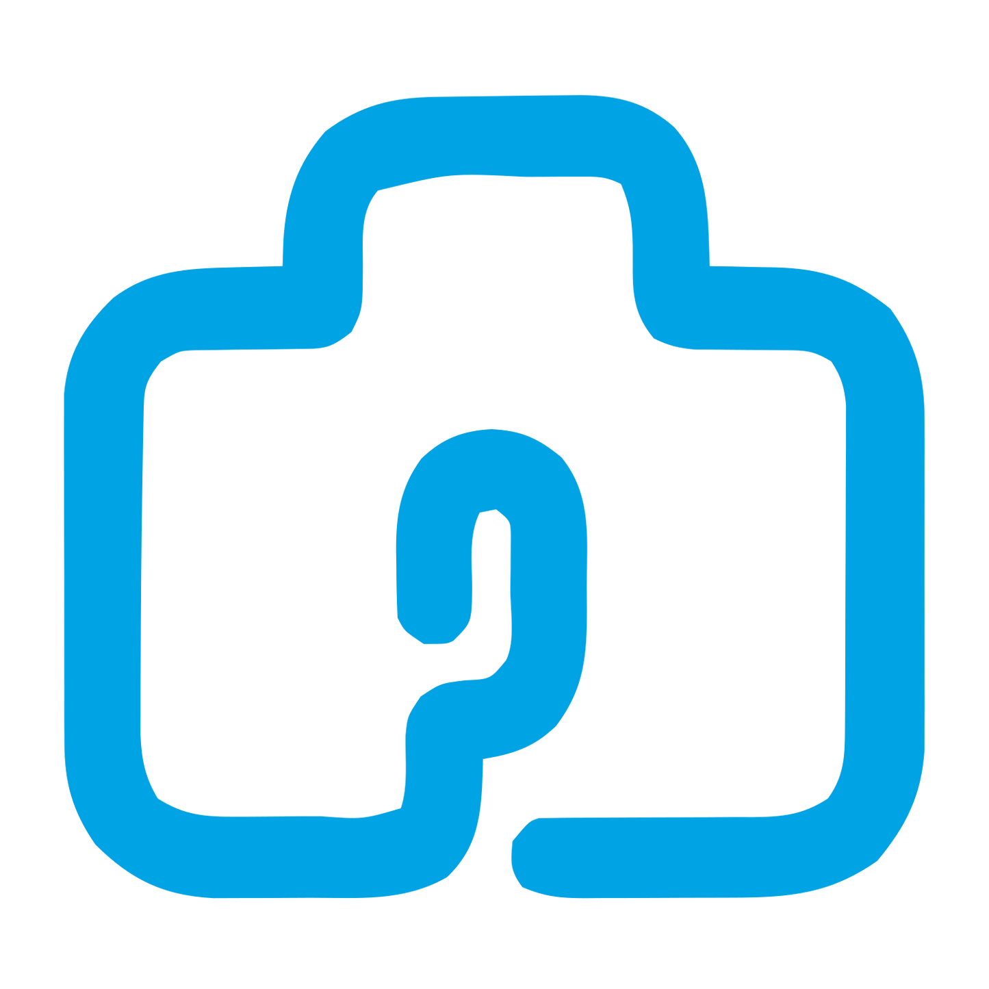 Monoline Camera Logo #00a3e4