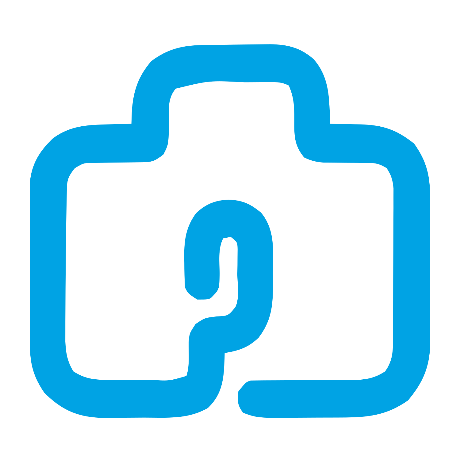 Monoline Camera Logo #00a3e4