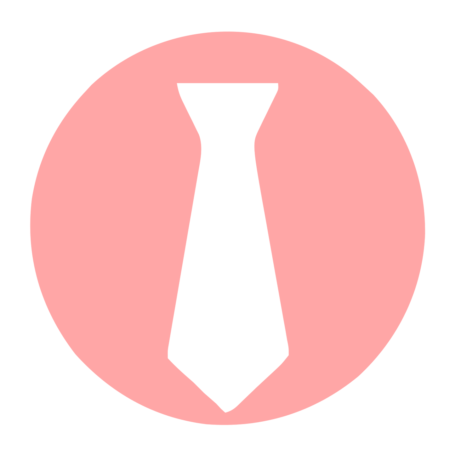 Tie Circle Emblem Logo #ffa6a6