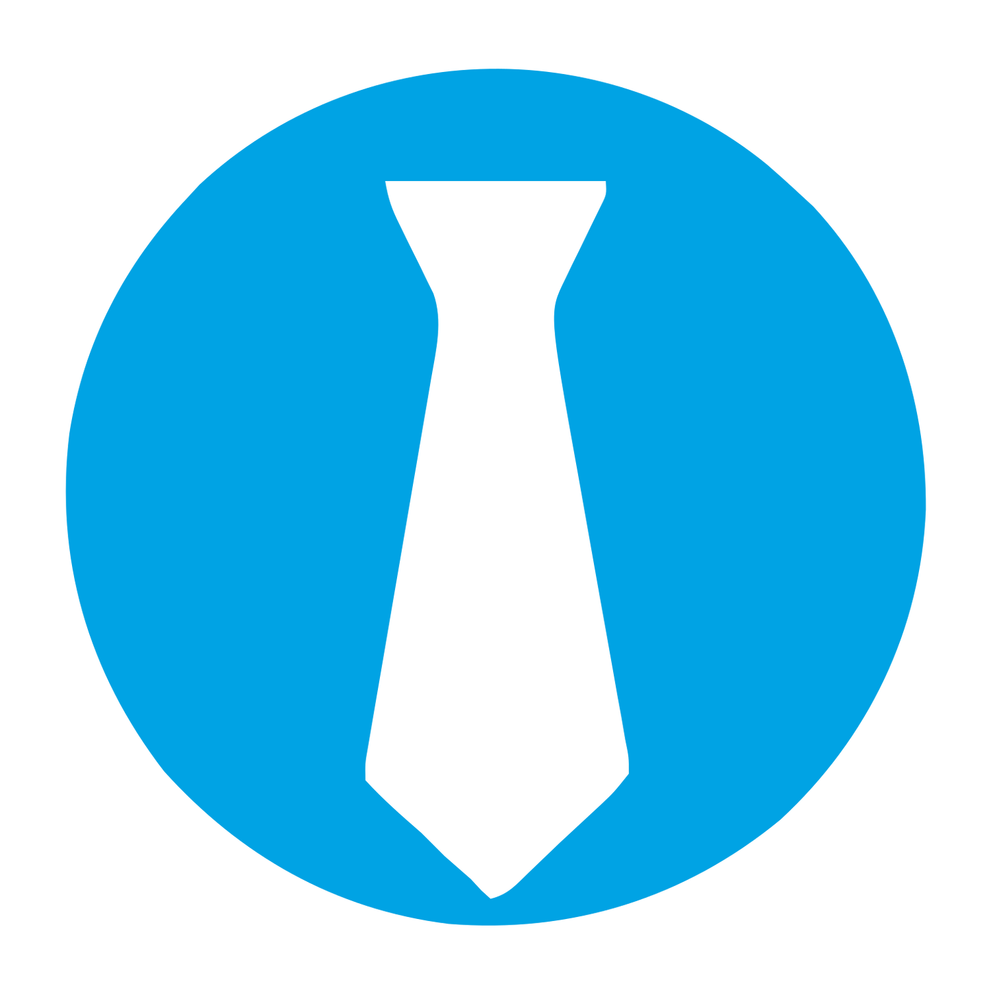 Tie Circle Emblem Logo #00a3e4