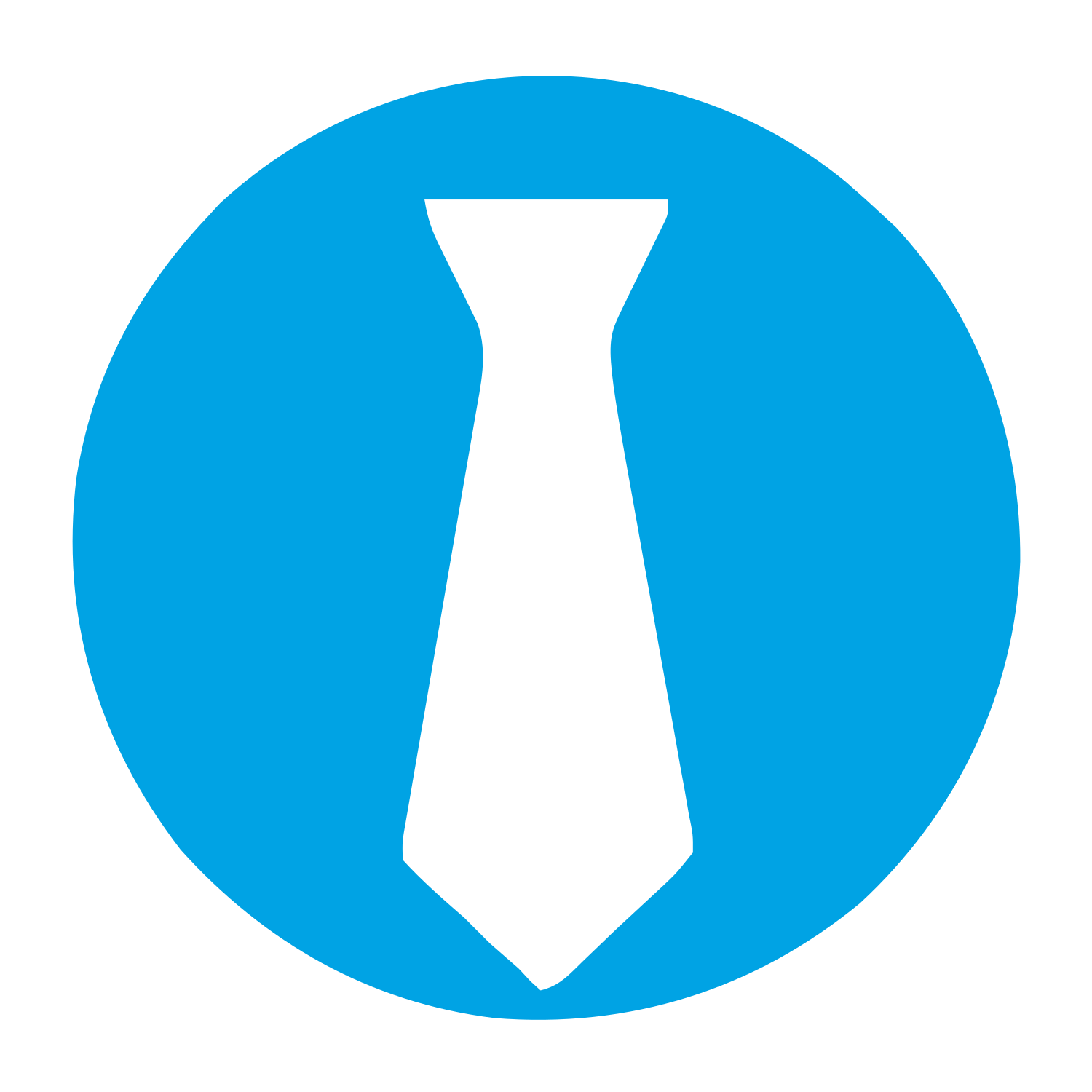 Tie Circle Emblem Logo #00a3e4