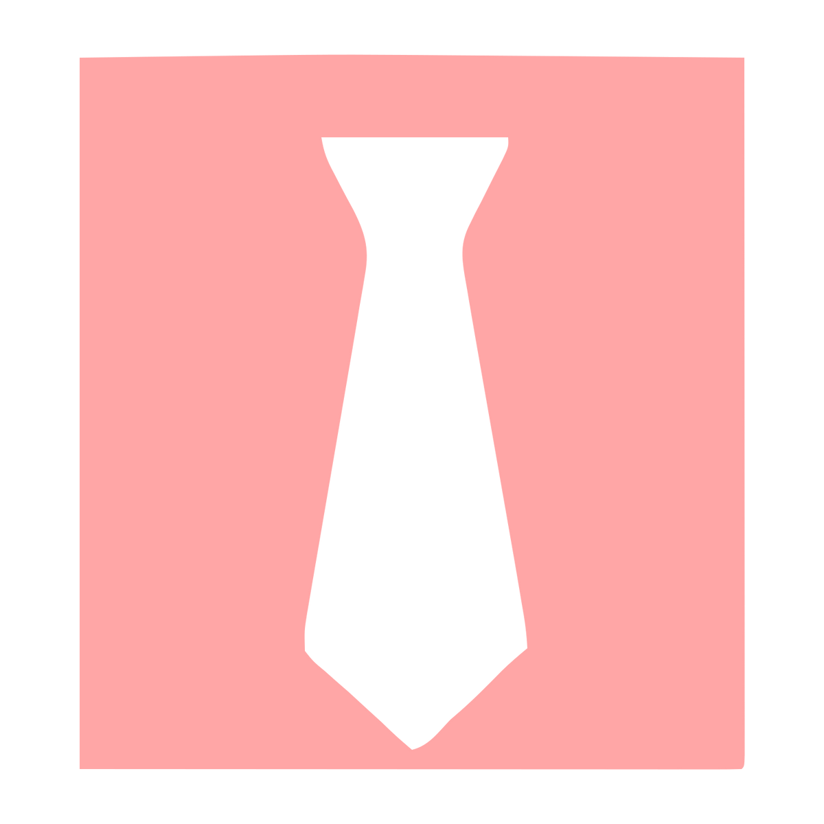 Necktie Negative Space Logo #ffa6a6
