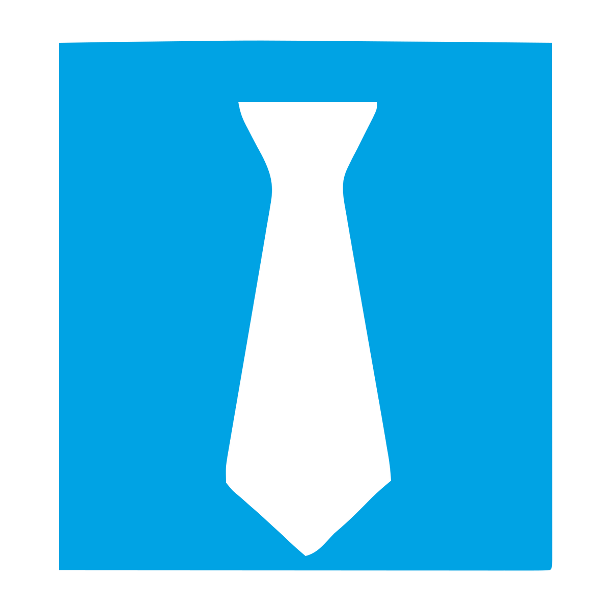 Necktie Negative Space Logo #00a3e4