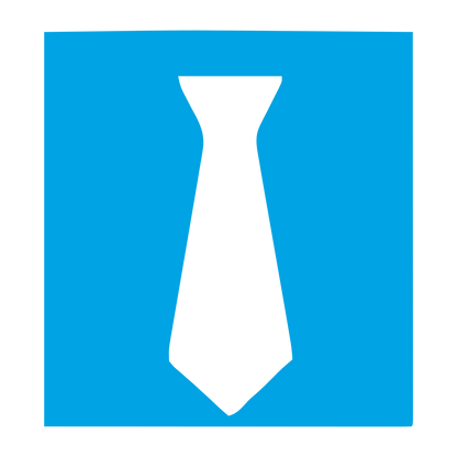 Necktie Negative Space Logo #00a3e4