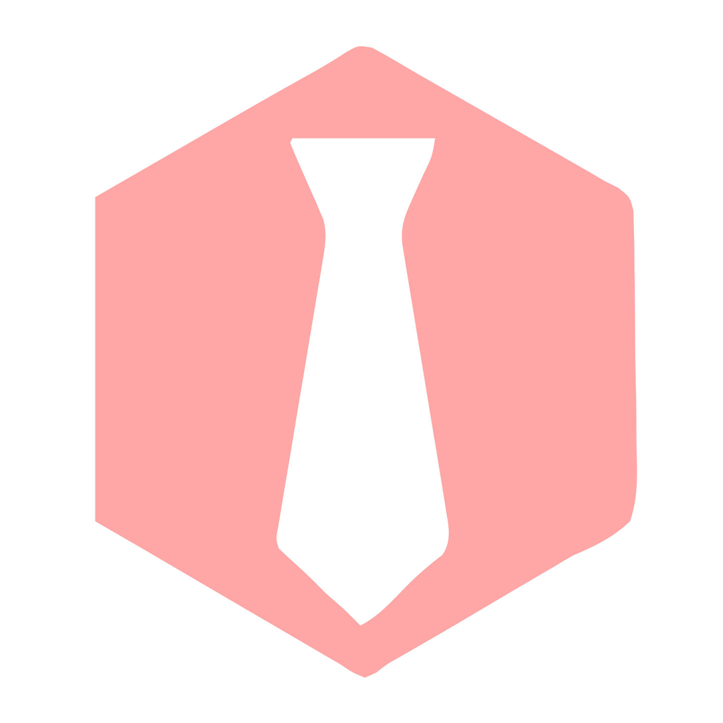 Tie Hexagon Badge Logo #ffa6a6