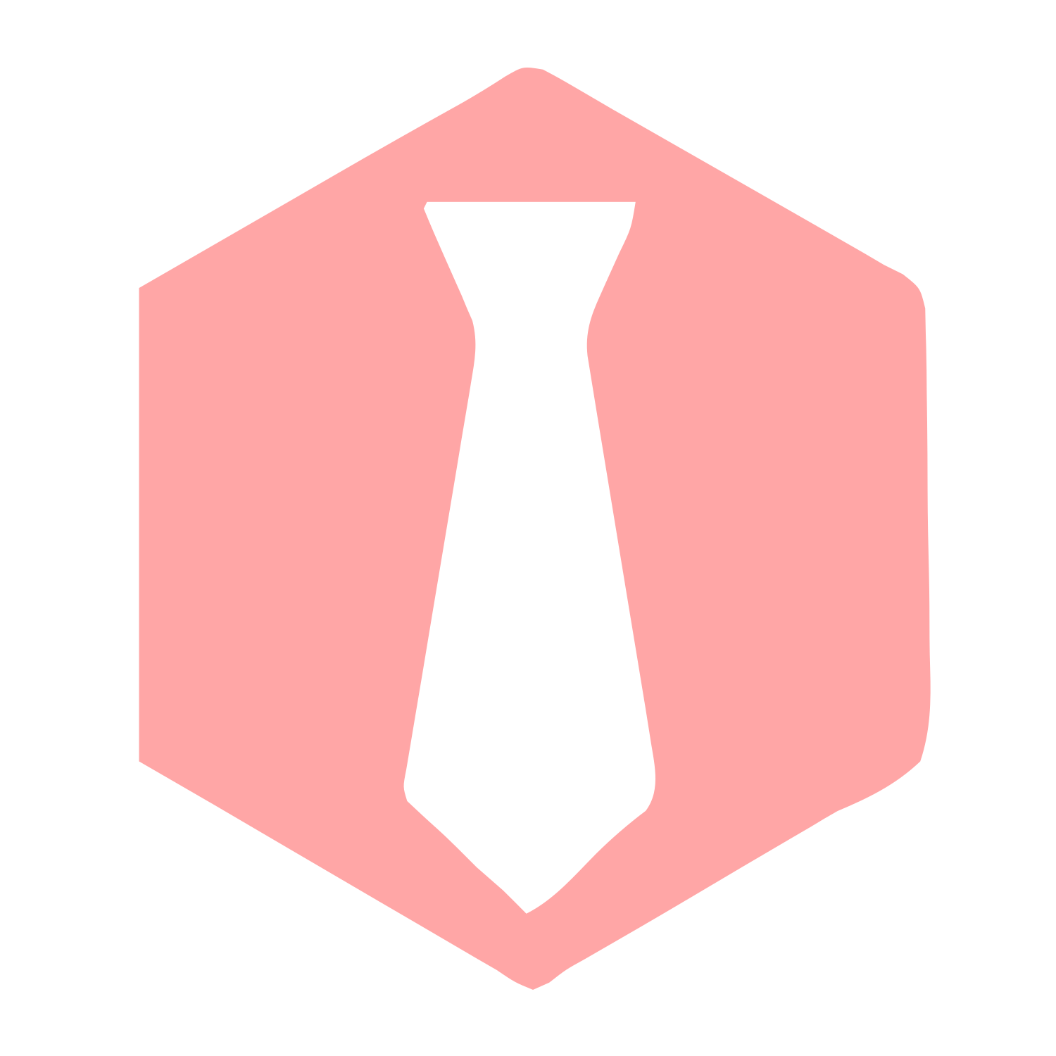 Tie Hexagon Badge Logo #ffa6a6