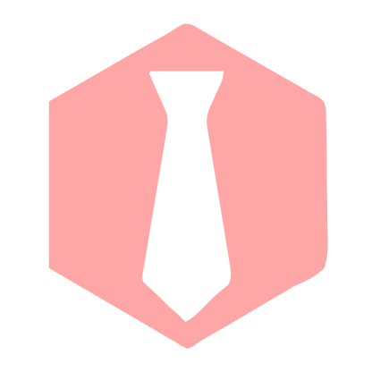 Tie Hexagon Badge Logo #ffa6a6