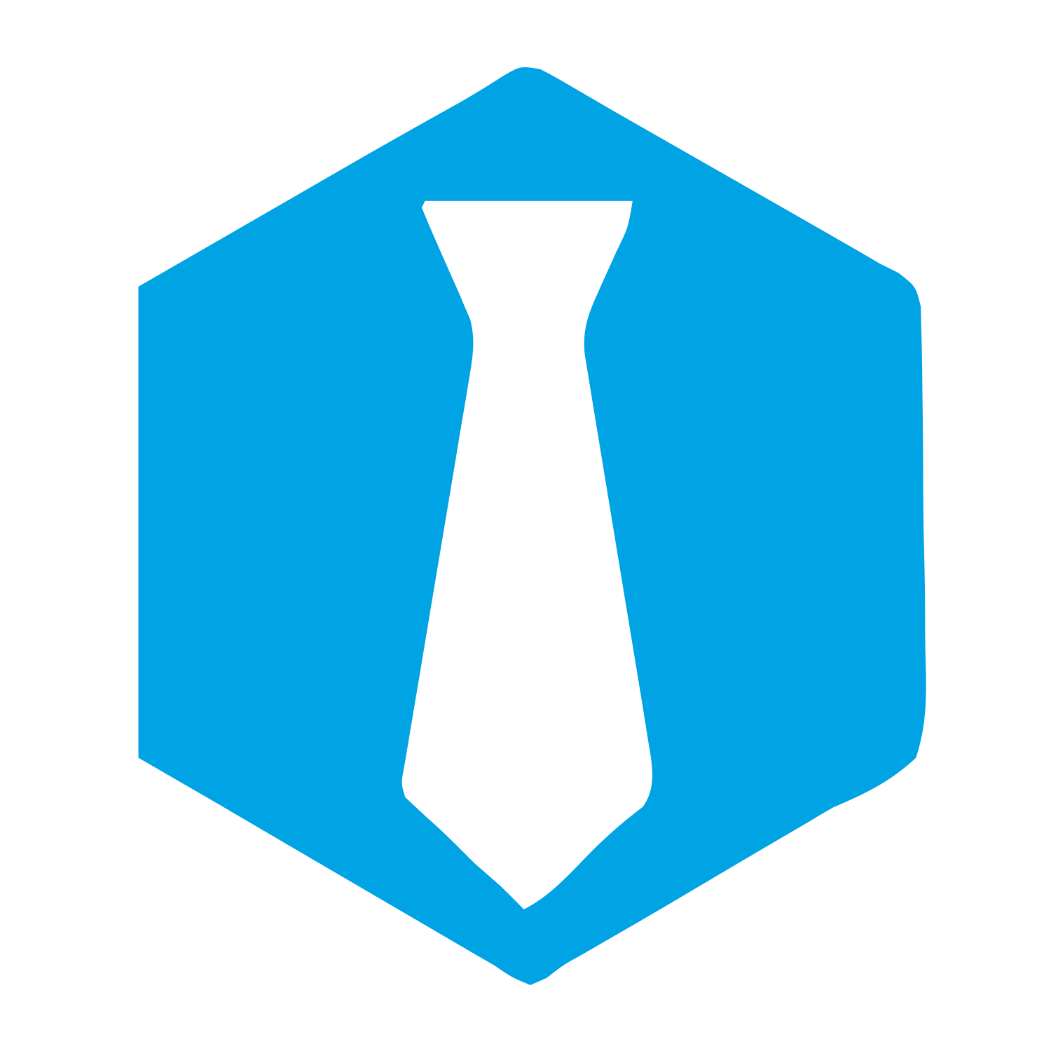 Tie Hexagon Badge Logo #00a3e4