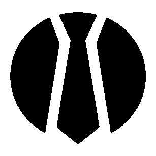 Tie Circle Negative Space Logo