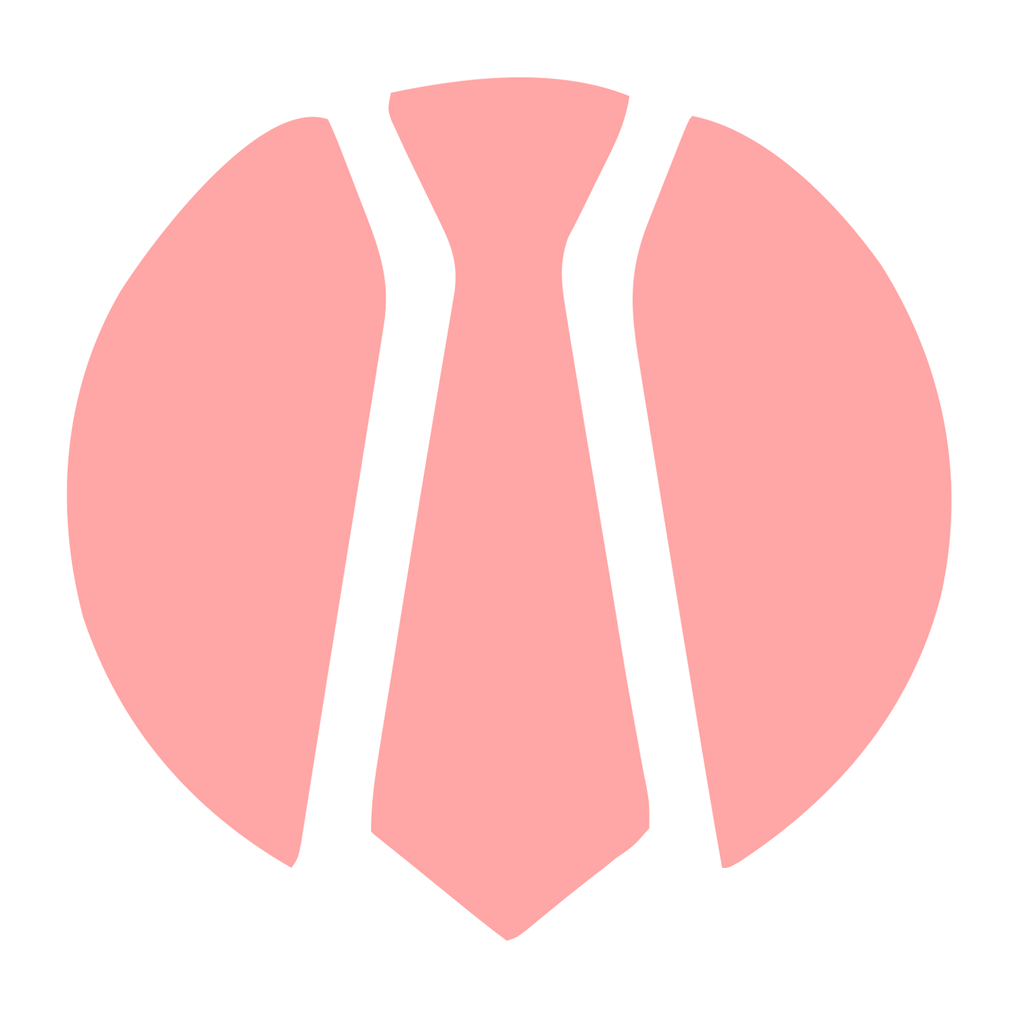 Tie Circle Negative Space Logo #ffa6a6