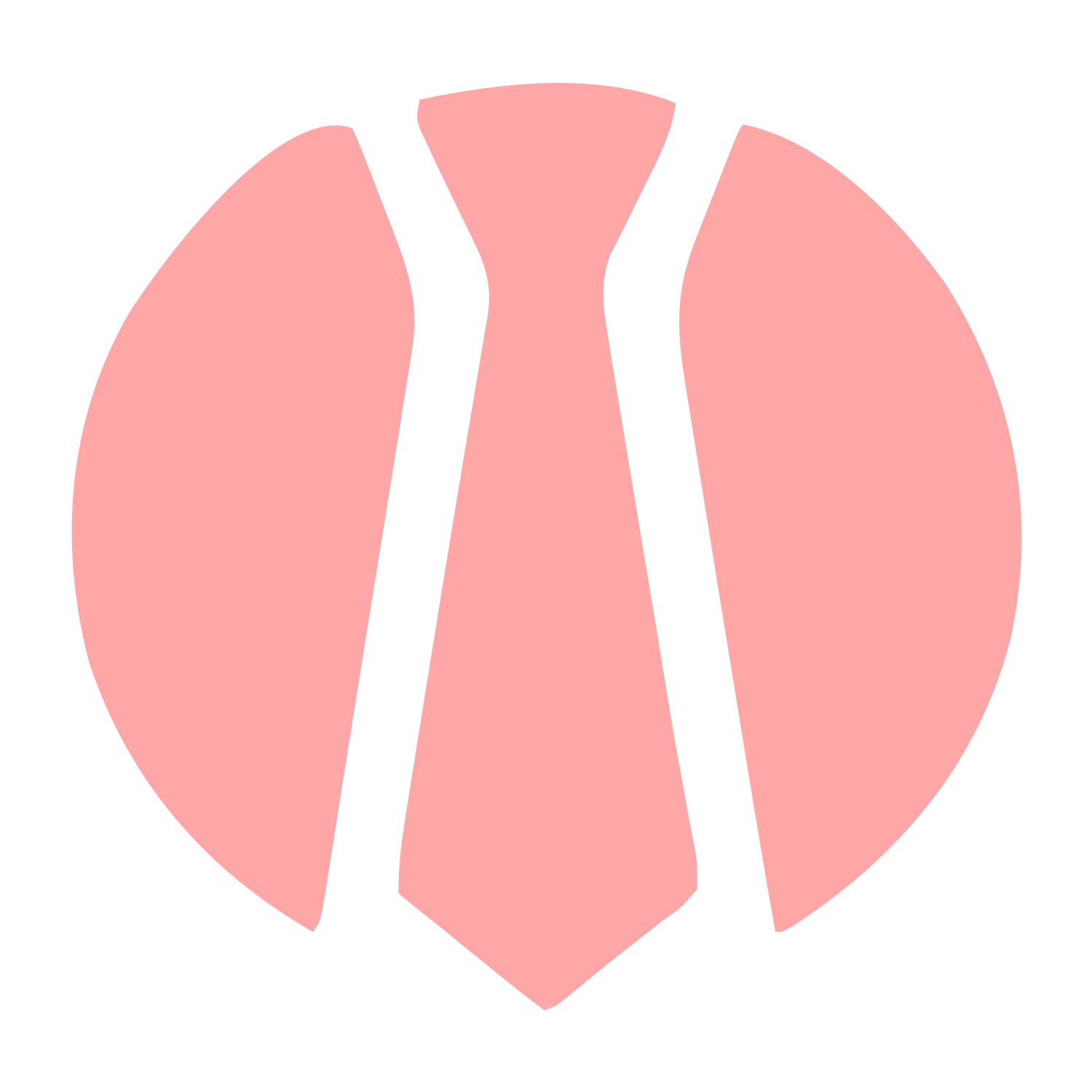 Tie Circle Negative Space Logo #ffa6a6