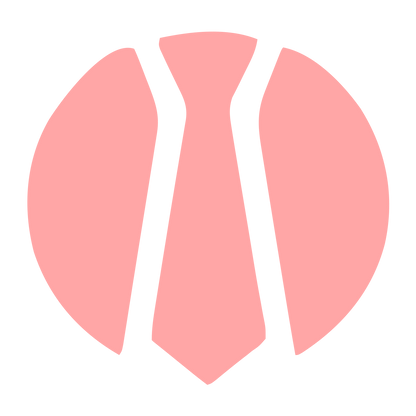 Tie Circle Negative Space Logo #ffa6a6