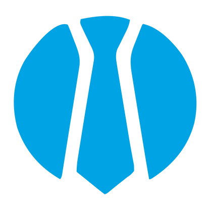 Tie Circle Negative Space Logo #00a3e4