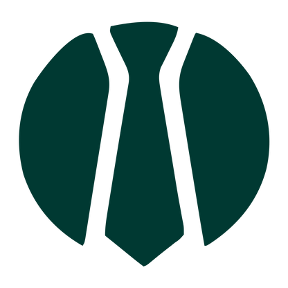 Tie Circle Negative Space Logo #003932