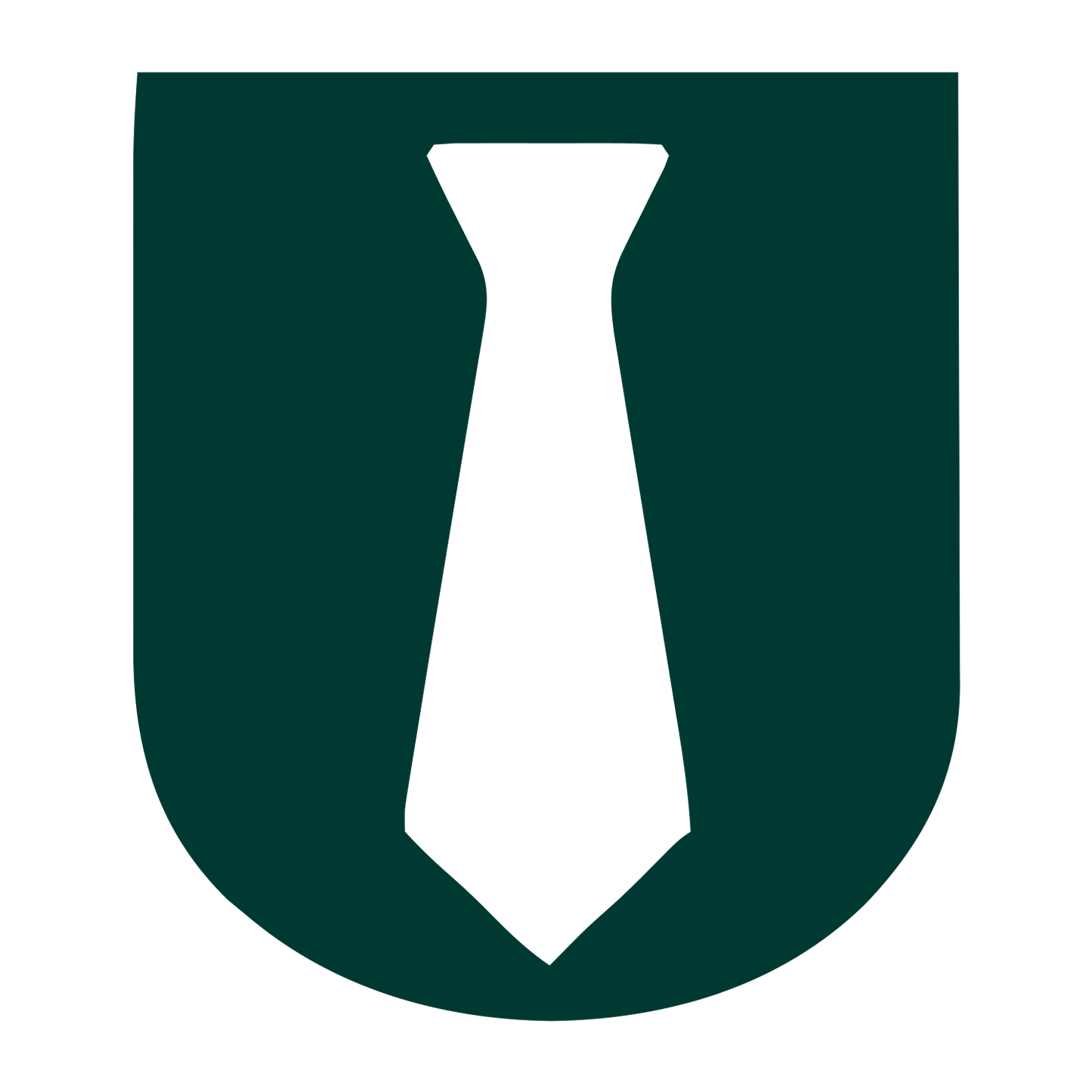 Tie Shield Emblem Logo #003932