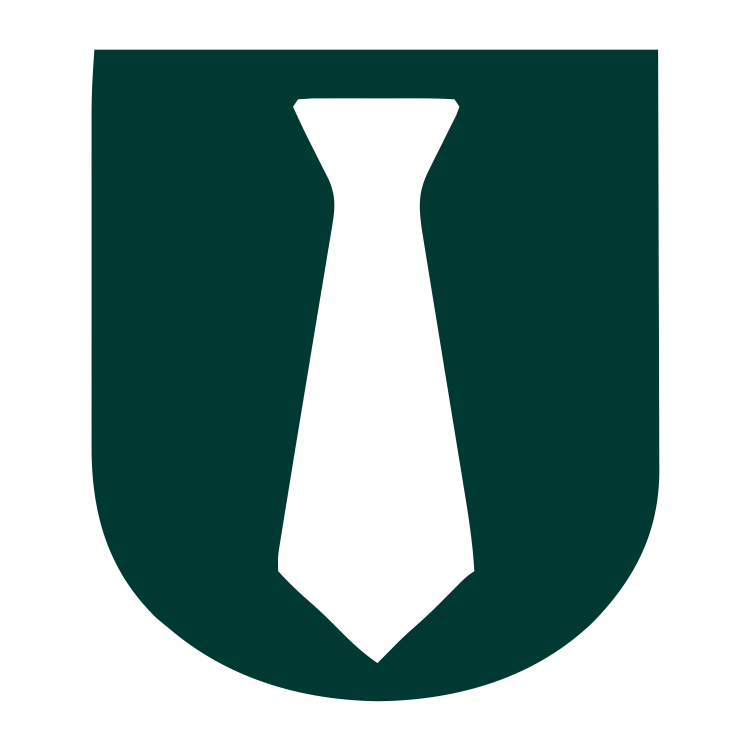 Tie Shield Emblem Logo #003932
