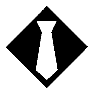 Tie Diamond Negative Space Logo