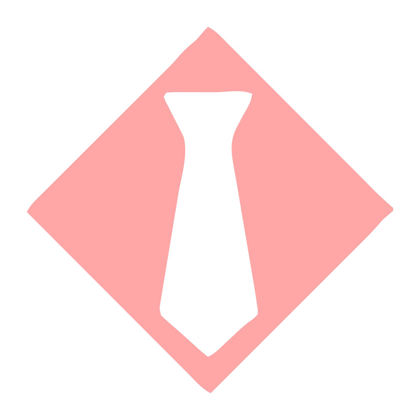 Tie Diamond Negative Space Logo #ffa6a6