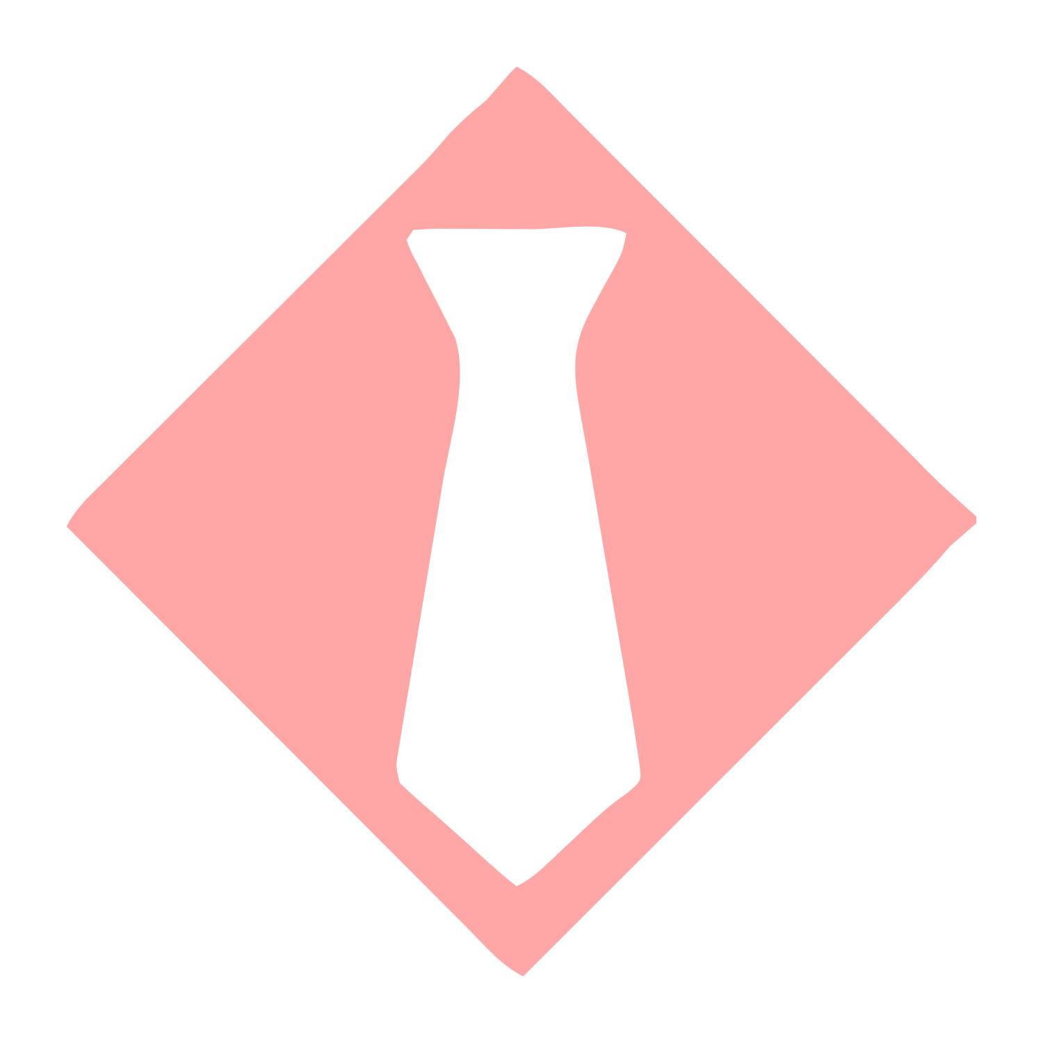 Tie Diamond Negative Space Logo #ffa6a6