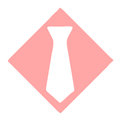 Tie Diamond Negative Space Logo #ffa6a6