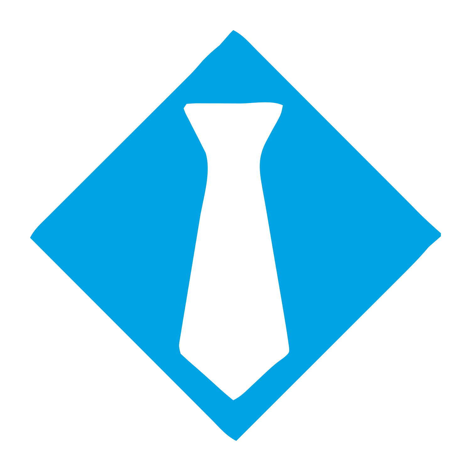Tie Diamond Negative Space Logo #00a3e4