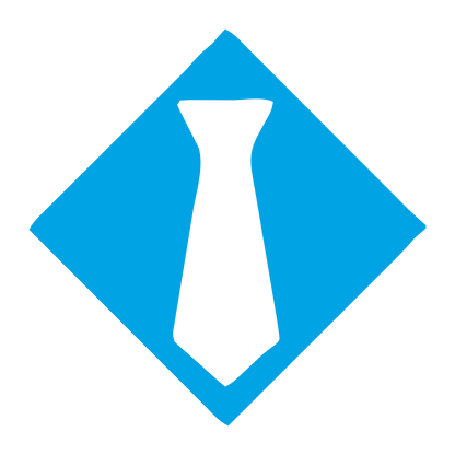 Tie Diamond Negative Space Logo #00a3e4