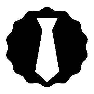 Tie Badge Negative Space Logo