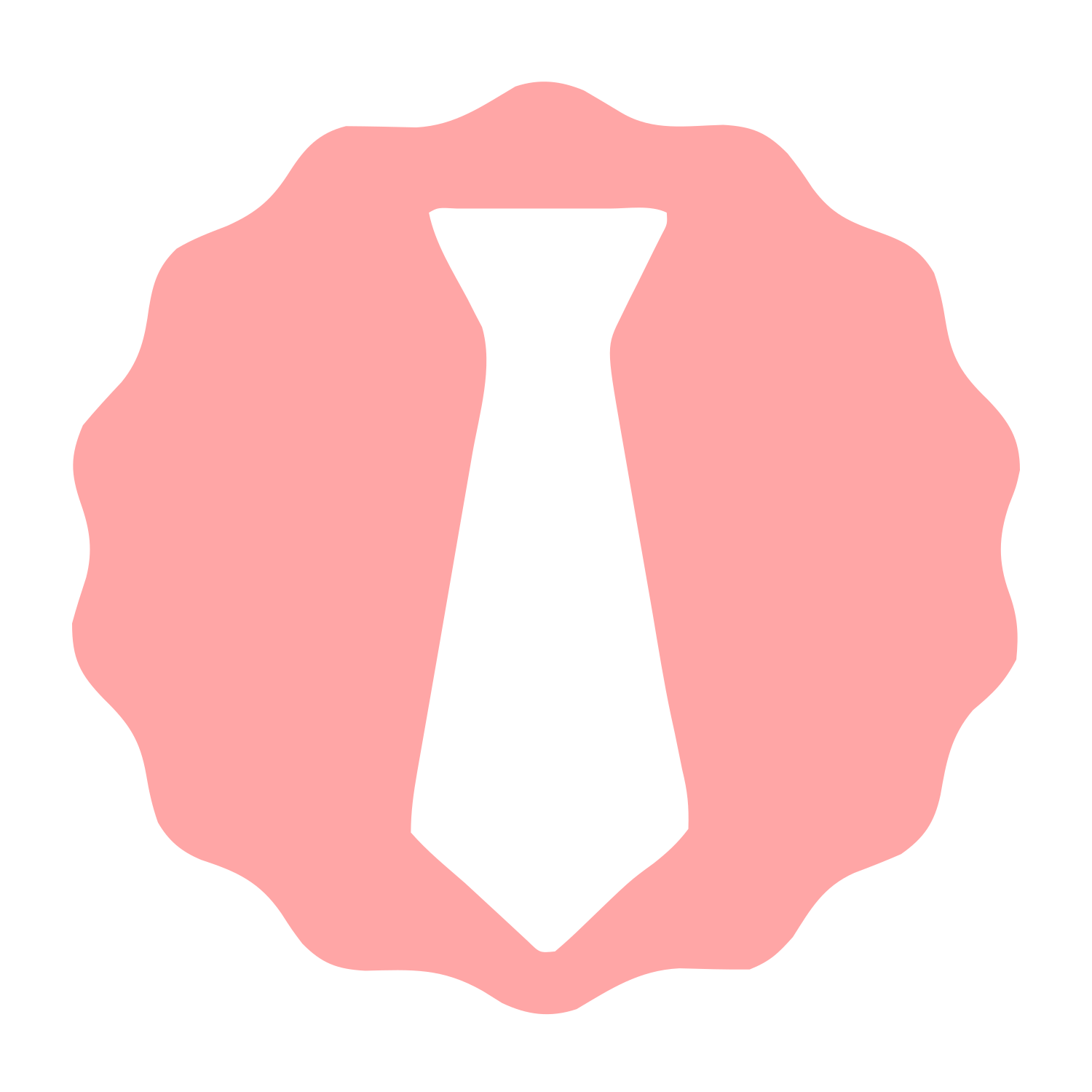 Tie Badge Negative Space Logo #ffa6a6