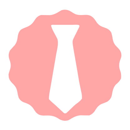 Tie Badge Negative Space Logo #ffa6a6