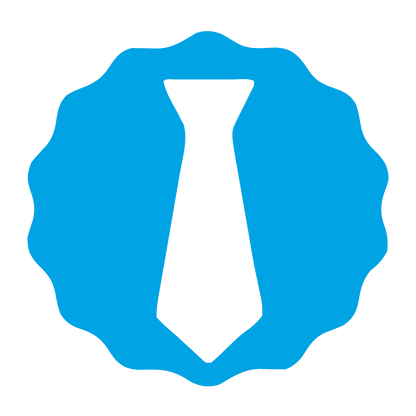 Tie Badge Negative Space Logo #00a3e4