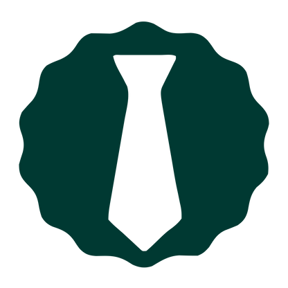 Tie Badge Negative Space Logo #003932