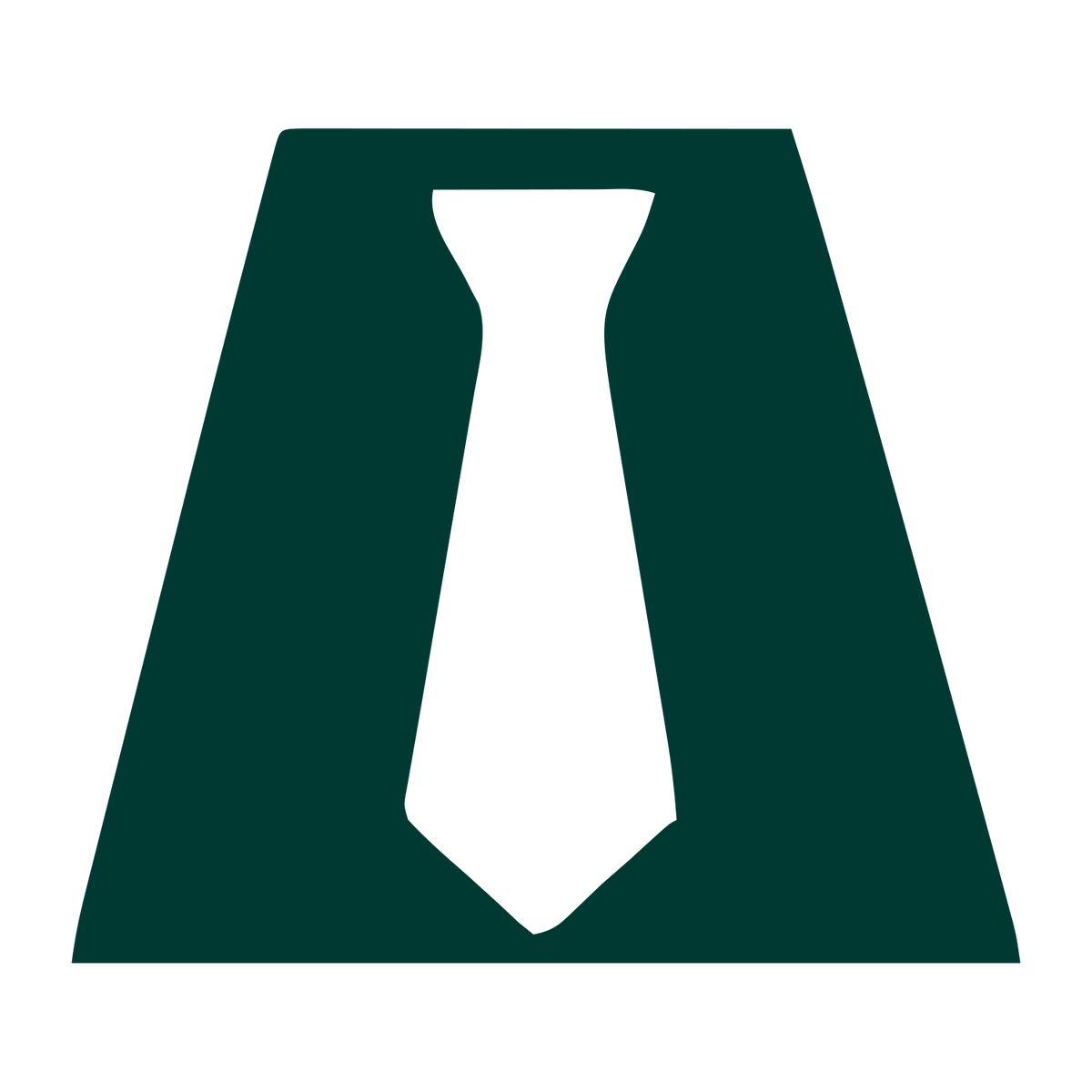 Negative Space Tie Logo #003932