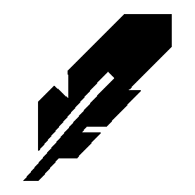 Brutalist Quill Feather Logo
