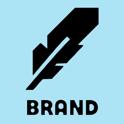 Brutalist Quill Feather Logo preview